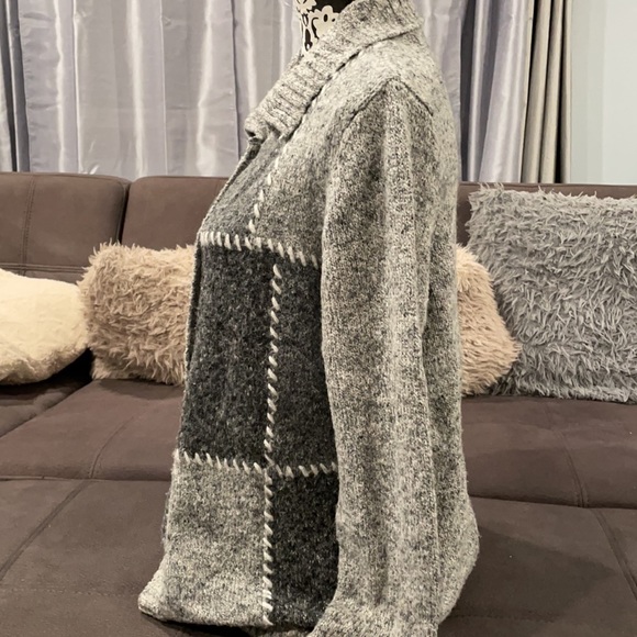 ALFRED DUNNER Gray Pattern Cardigan Size Medium - Picture 4 of 7